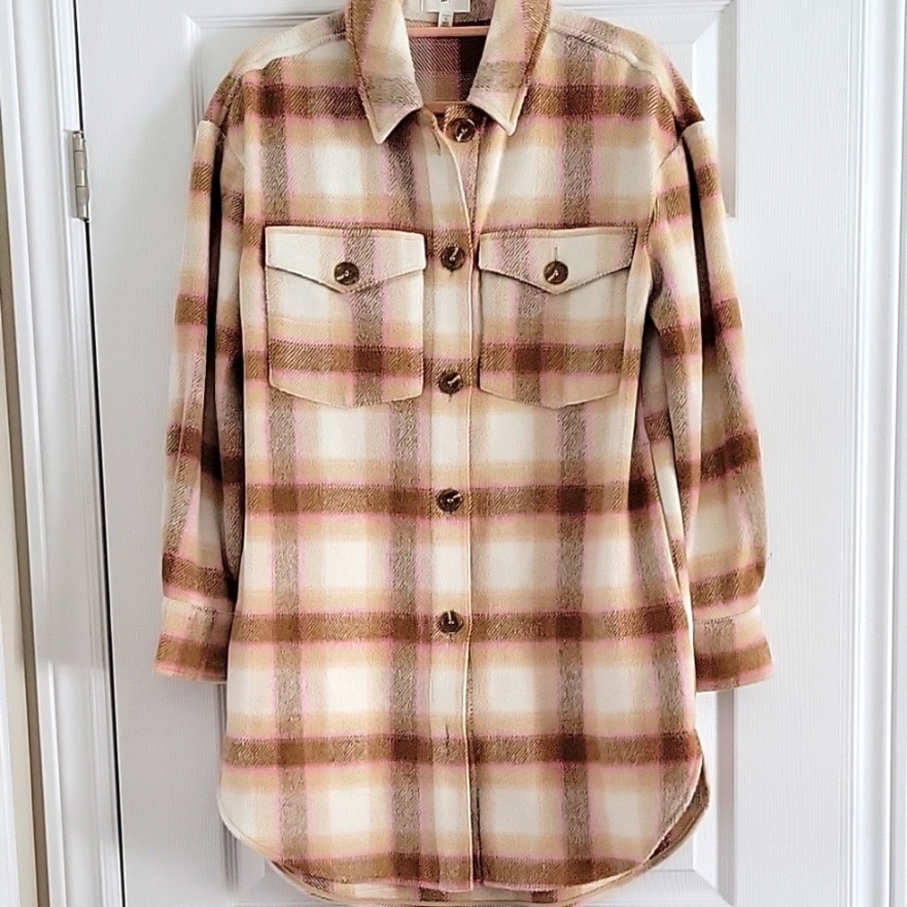 BP Plaid Button-Up Shacket